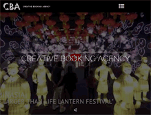 Tablet Screenshot of creativebookingagency.com